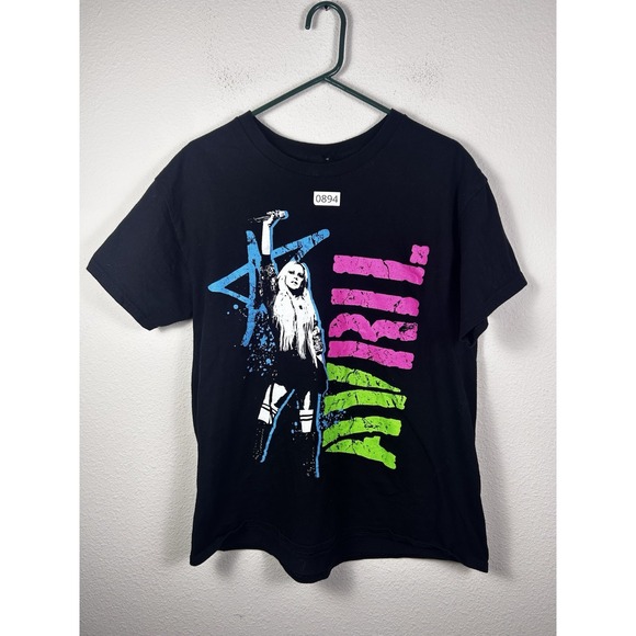 Avril Lavigne Tops - Avril Lavigne Greatest Hits Tour Womens Shirt Top Double Side Graphic Band Sz L